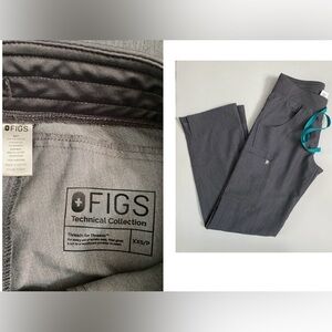 Figs Technical Collection Kade Gray Womens Scrubs Pants women Size XXS Petite